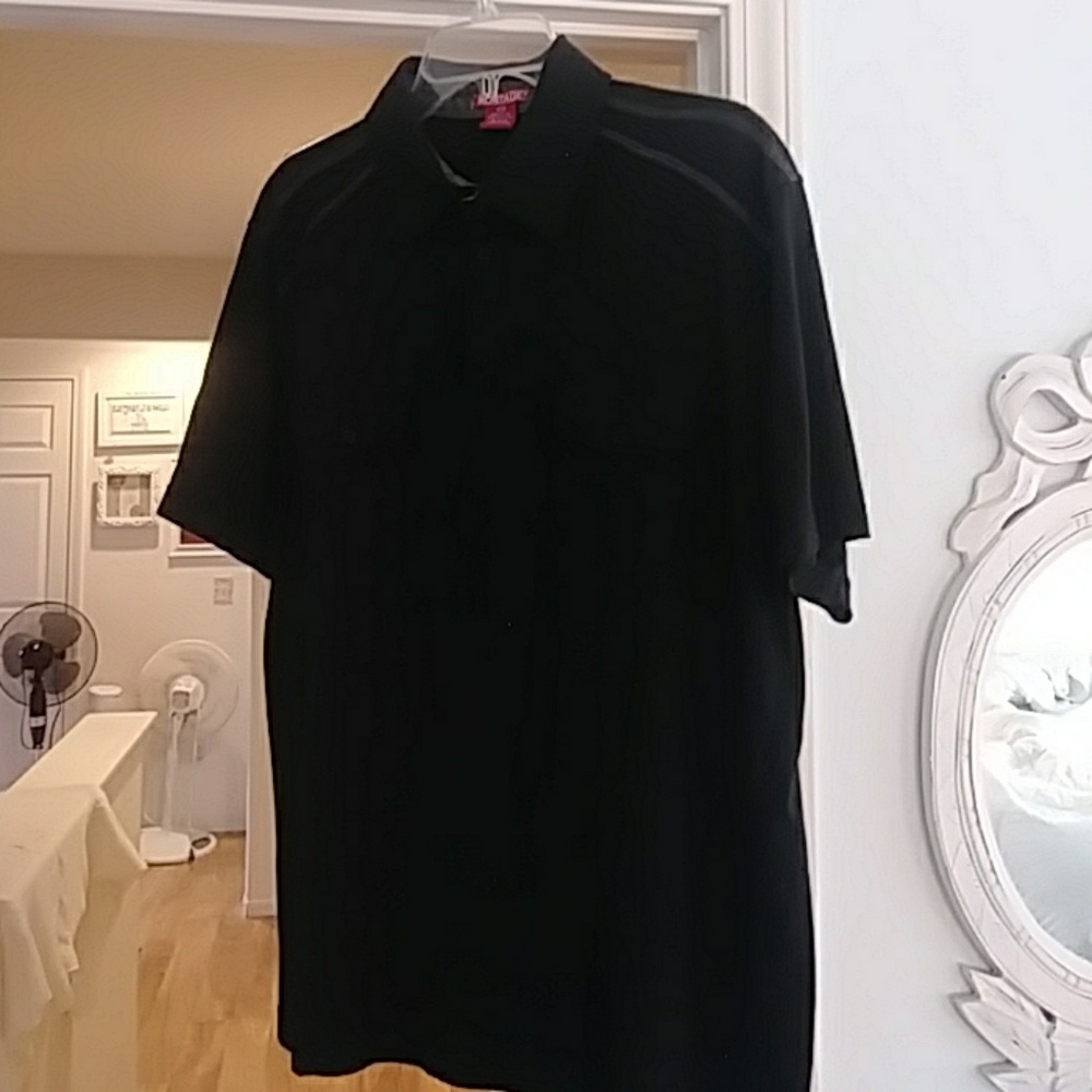 Montage  black short sleeve.dress.shirt